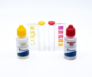 Testgerät (komplett) für pH / Chlor mit Flüssigindikatoren