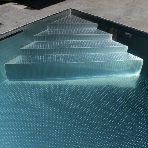 Edelstahlpool - Einstiegstreppe